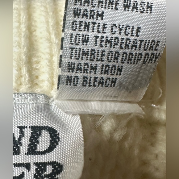 Wind Jammer Men’s XL Fisherman Cable Knit Sweater Ivory White Chunky - Picture 6 of 7